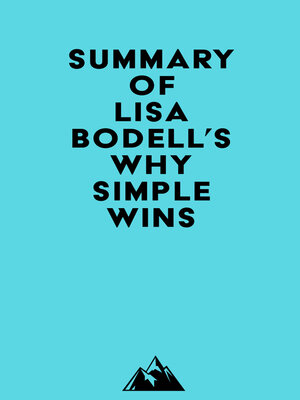cover image of Summary of Lisa Bodell's Why Simple Wins